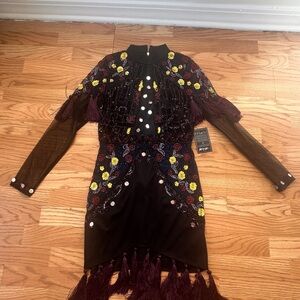 Nasty Gal New Years Embellished Sequin Party Dress
